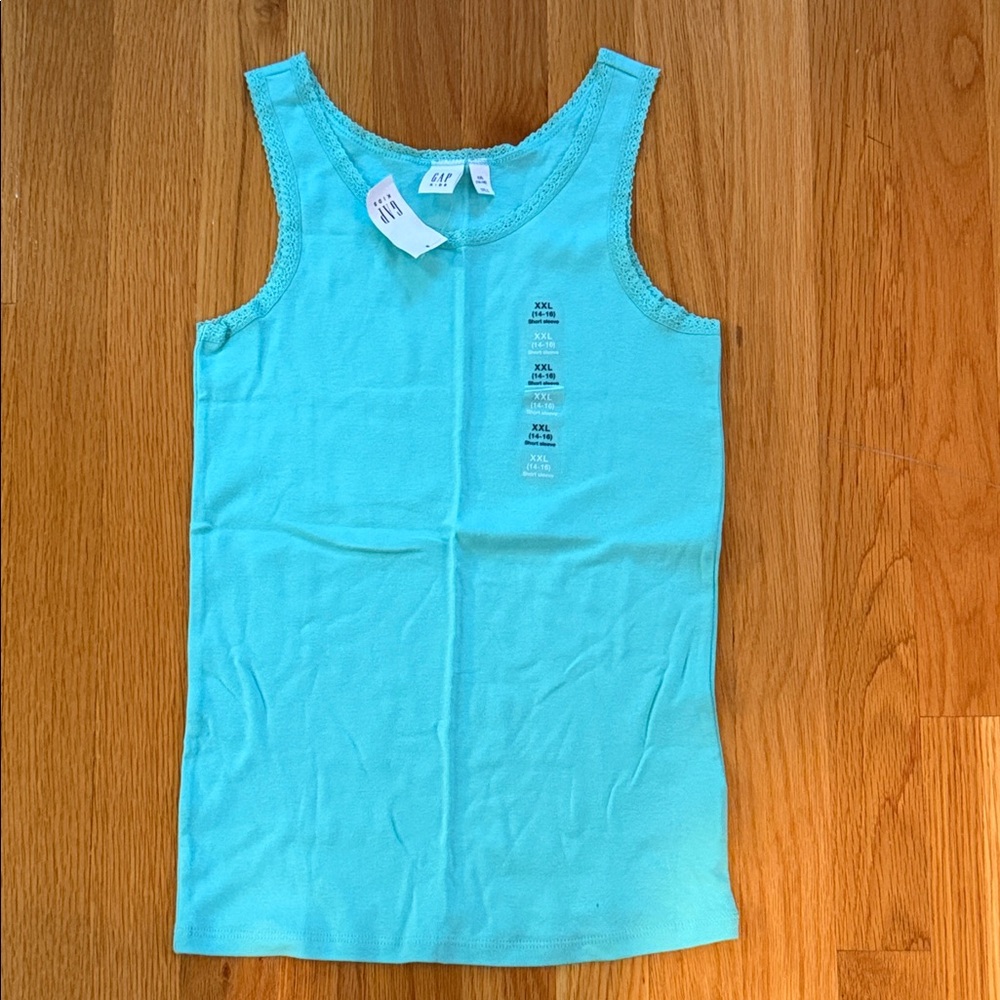 NWT GAP Kids Aqua Tank Top sz XXL 14/16
